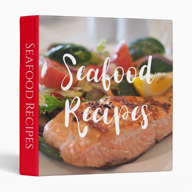 Seafood Recipes Cookbook Binder (Front/Spine)