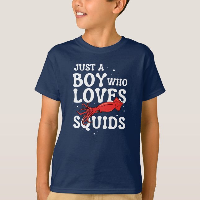 Seafood Squid Lover Nautical Gag T-Shirt (Front)