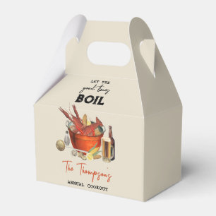 Seafood Summer Annual Crawfish Boil Party Favor Box