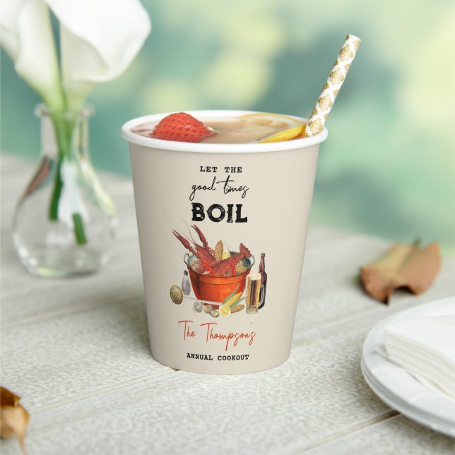 Seafood Summer Annual Crawfish Boil Party Paper Cups (Insitu)