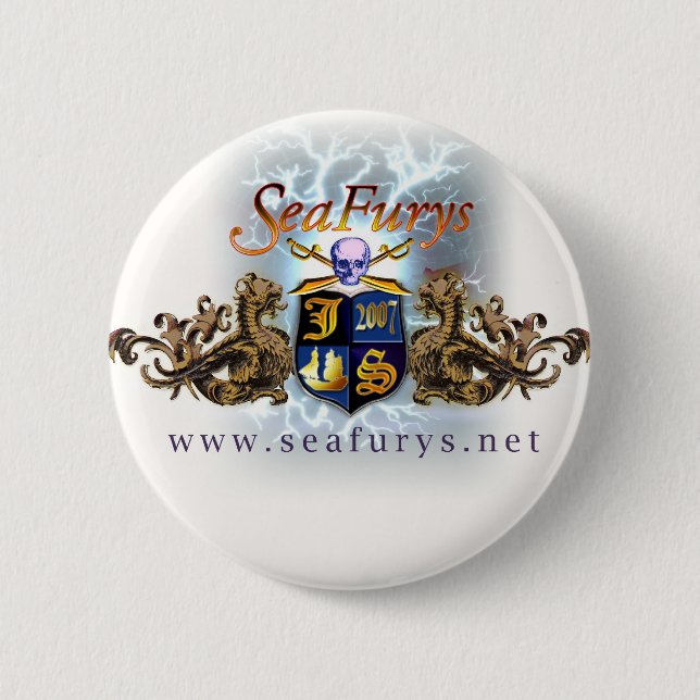 SeaFurys Shield (white) Button (Front)