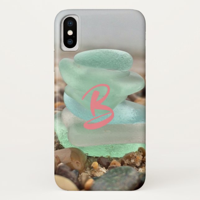 Seaglass and beach sand teal blue green brown Case-Mate iPhone case (Back)