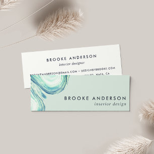 Seaglass Geode Mini Business Card