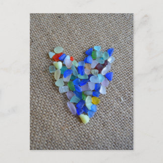 Seaglass Heart1 Postcard