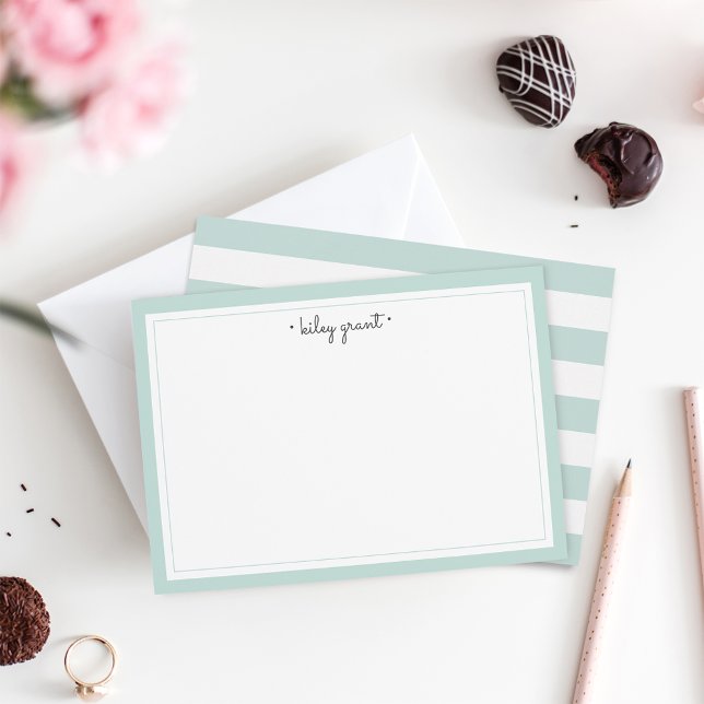Seaglass Personalized Stationery Flat Note Card (Creator Uploaded)