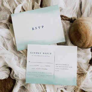 Seaglass Tides RSVP Postcard with Meal Choice