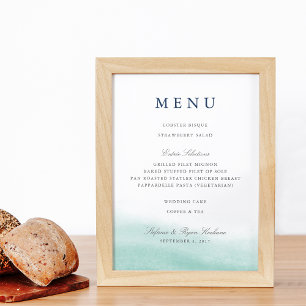 Seaglass Tides Wedding Menu Sign