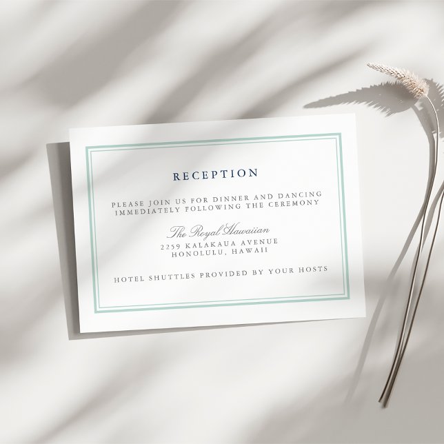 Seaglass Tides Wedding Reception Enclosure Card (Creator Uploaded)