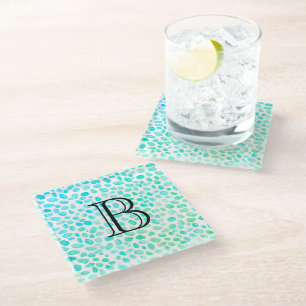 Seaglass Watercolor Painting Beach Glass Coaster