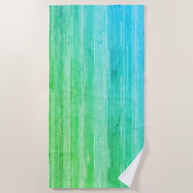 Seagrass Tropical Neon Beach Towel (Front)