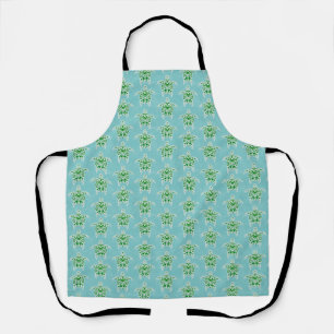 Seagreen Tribal Green Sea Turtles Apron