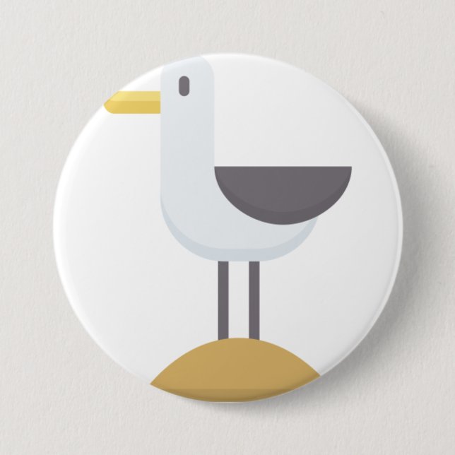 seagull 3 inch round button (Front)