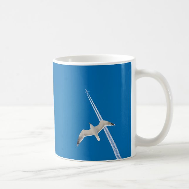 Seagull and airplane coffee mug (Right)