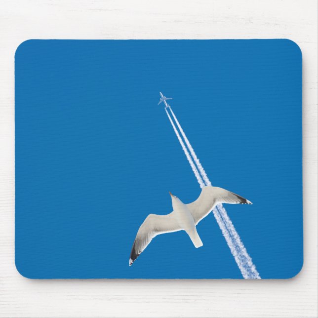 Seagull and airplane mouse pad (Front)