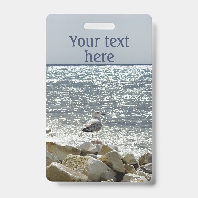Seagull and sea badge (Front)
