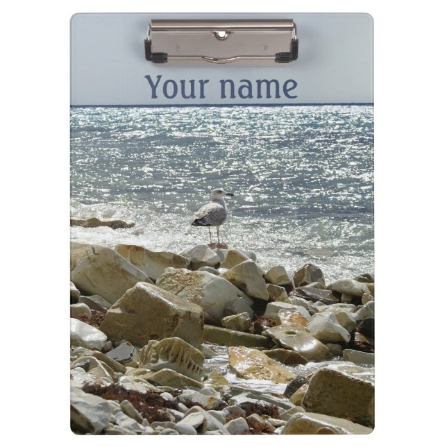 seagull and sea surf clipboard (Front)