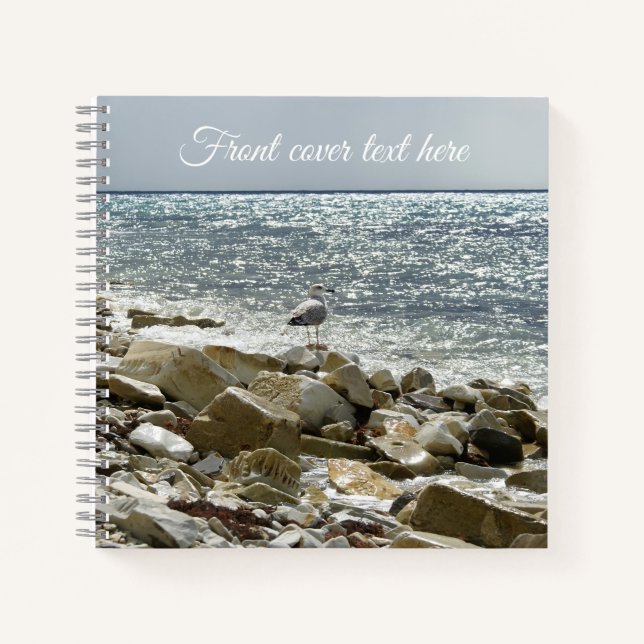 seagull and sea surf notebook (Front)