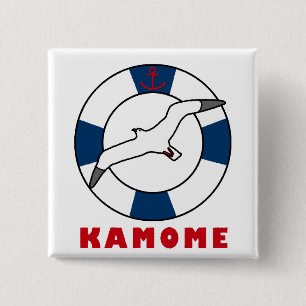 Seagull and Swim Ring Button