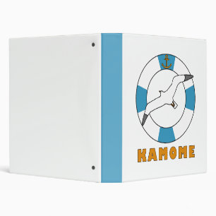 Seagull and Swim Ring Light Blue Binder