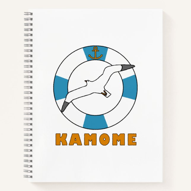 Seagull and Swim Ring Light Blue Notebook (Front)