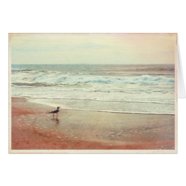 Seagull and the Ocean - Blank Card (Front Horizontal)