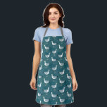 Seagull Apron<br><div class="desc">A cheeky seagull standing by the deep green ocean. Perfect for those who love sassy birds and the coast.</div>