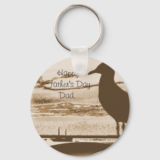 Seagull at dusk keychain (Front)