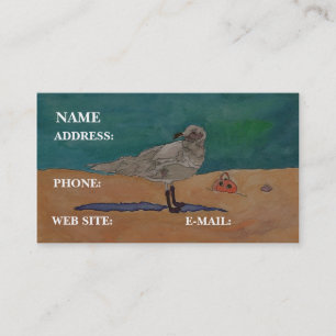 "Seagull At The Beach," - Business Card