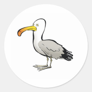 Seagull au naturel classic round sticker