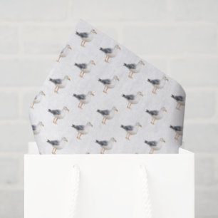 Seagull Bird Beach Ocean Coast White Watercolor Tissue Paper