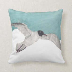 Seagull, Bird, Coastal Pillow