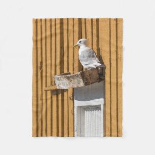 Seagull Bird Photo Fleece Blanket