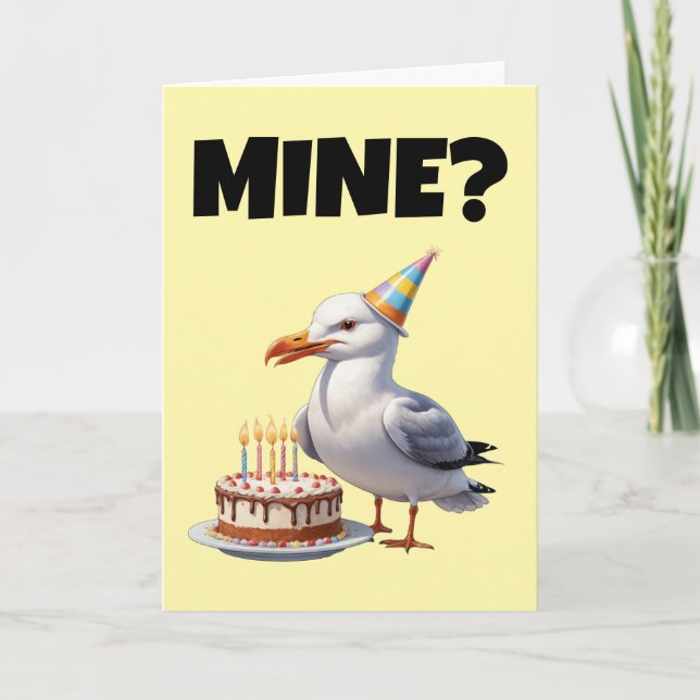 Seagull Birthday Bash – Cake, Chaos & Fun! Invitation (Front)