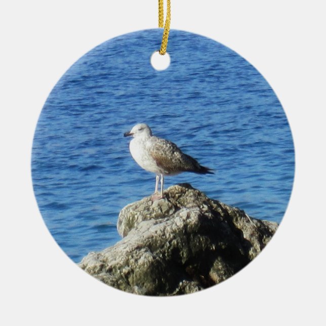 Seagull Ceramic Ornament (Front)