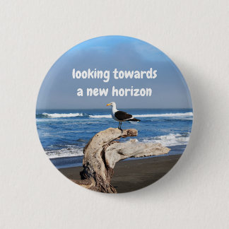 Seagull facing the sea 2 inch round button