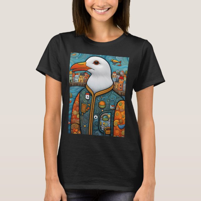 Seagull fisherman T-Shirt (Front)