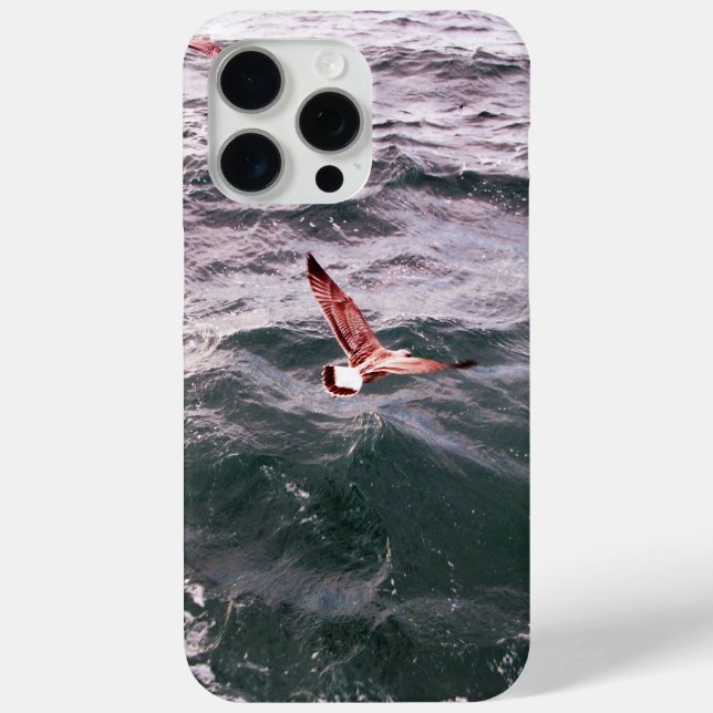 SEAGULL FLYING OVER THE WAVES Case-Mate iPhone CASE (Back)