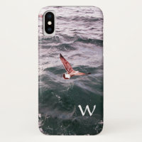 SEAGULL FLYING OVER THE WAVES MONOGRAM