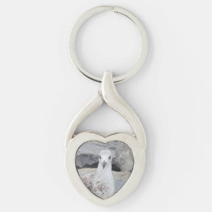 Seagull Heart Keychain