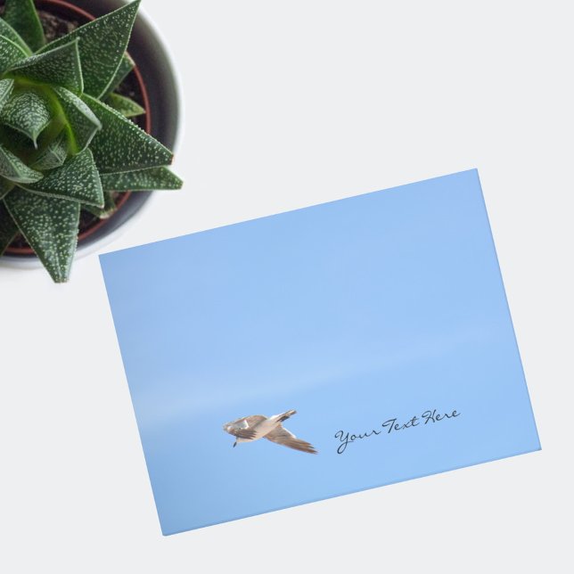 Seagull in Flight Blue Post-it Notes (Creator Uploaded)