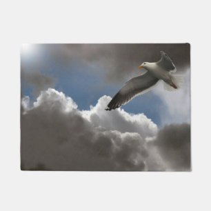 SEAGULL IN FLIGHT DOORMAT