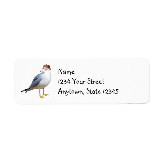 Seagull in Hat Address Labels (Front)