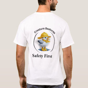 Seagull in Yellow Boots Coastal Beach Humour T-Shirt