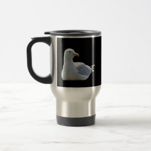 Seagull Laying Down Travel Mug