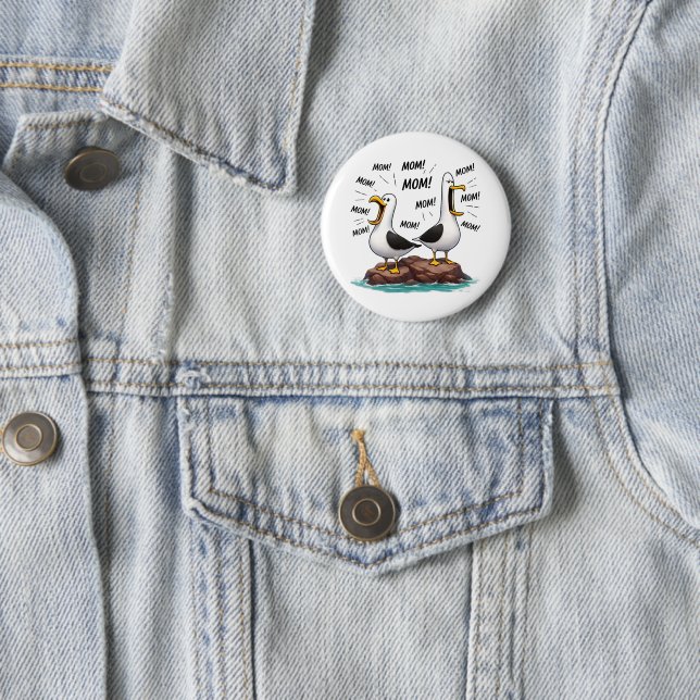 Seagull Mom Funny Personalized 2 Inch Round Button (In Situ)