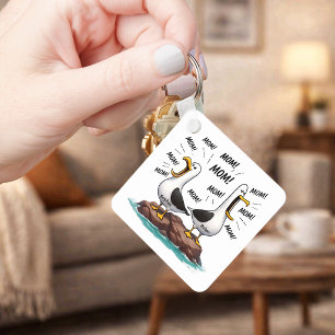 Seagull Mom Funny Personalized Keychain