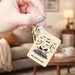 Seagull Mom Funny Personalized Keychain