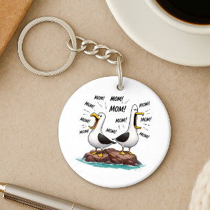 Seagull Mom Funny Personalized Keychain