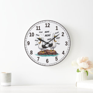 Seagull Mom Funny Personalized Large Clock