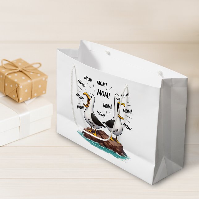 Seagull Mom Funny Personalized Large Gift Bag (Creator Uploaded)